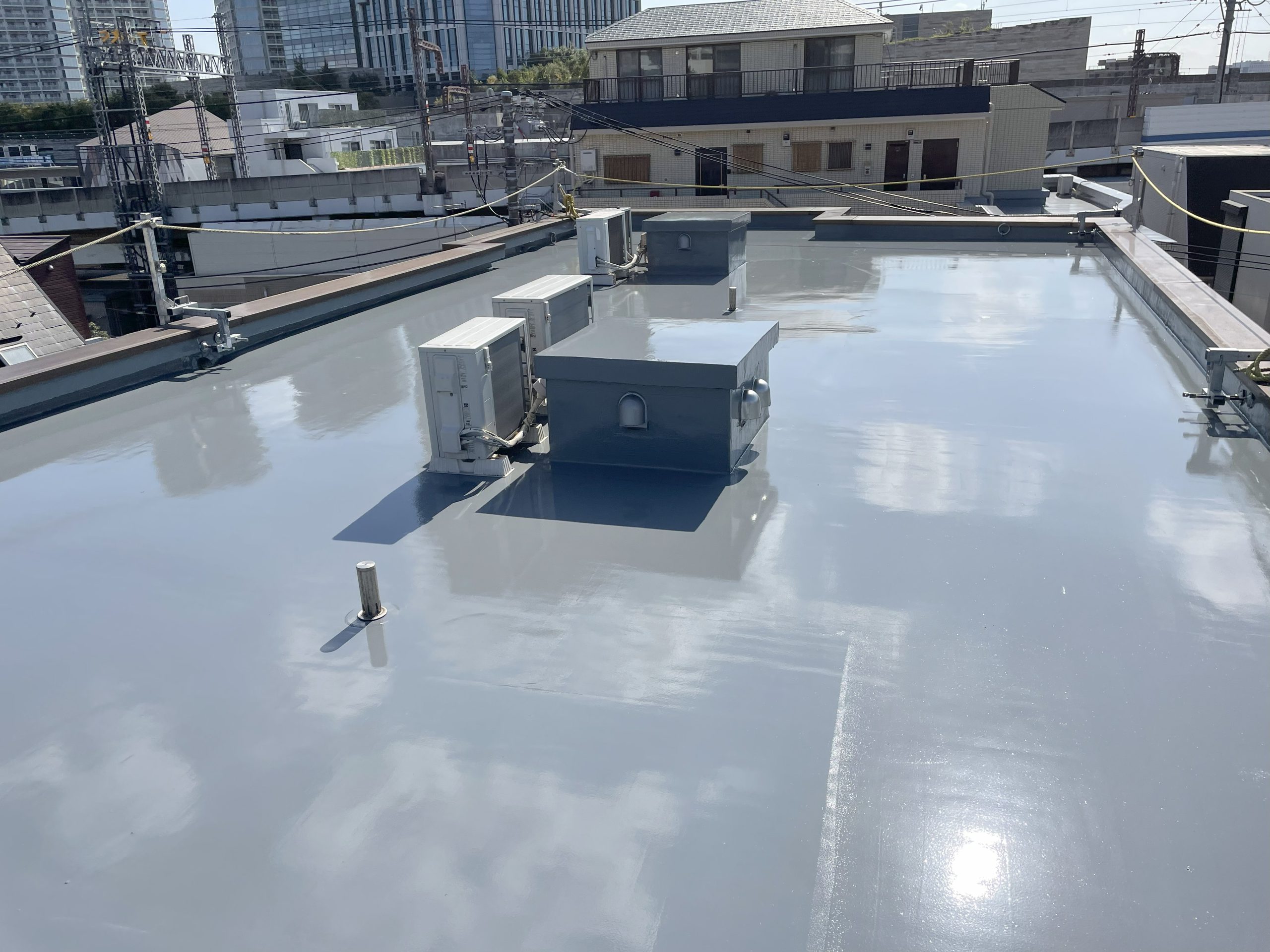 【東京都立川市】RC造　地上3階/地下１階建　13戸　マンション屋上防水・鉄部塗装工事 | エムズクラフト宮城営業所｜外壁修繕・塗装・防水工事の専門会社